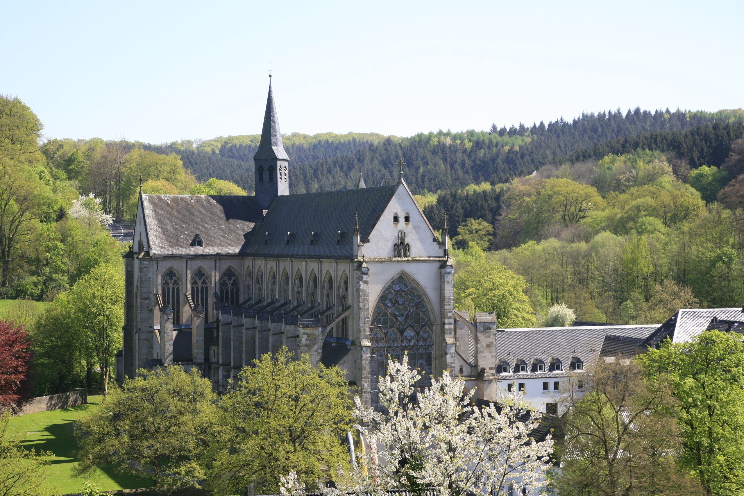 Modernes Haus umgeben von Bäumen